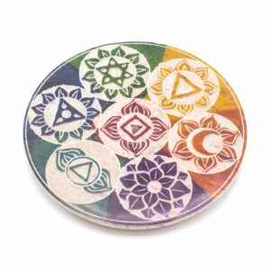 Rökelehållare i tvålkopp 10cm - 7 Chakra
