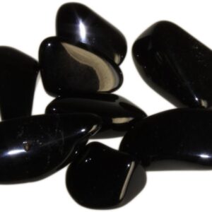 24x Premium Tumlad sten – Svart Turmalit